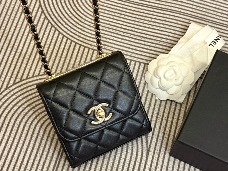 🌷迷你天菜！ Chanel 香奈兒 黑金羊皮 Trendy CC mini 保卡款-0