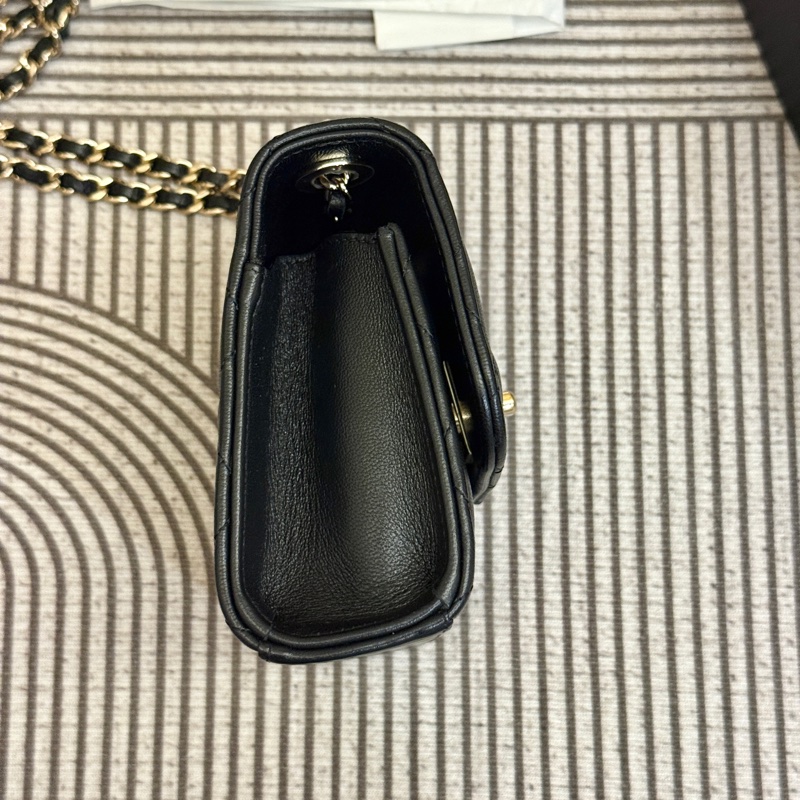 🌷迷你天菜！ Chanel 香奈兒 黑金羊皮 Trendy CC mini 保卡款-2