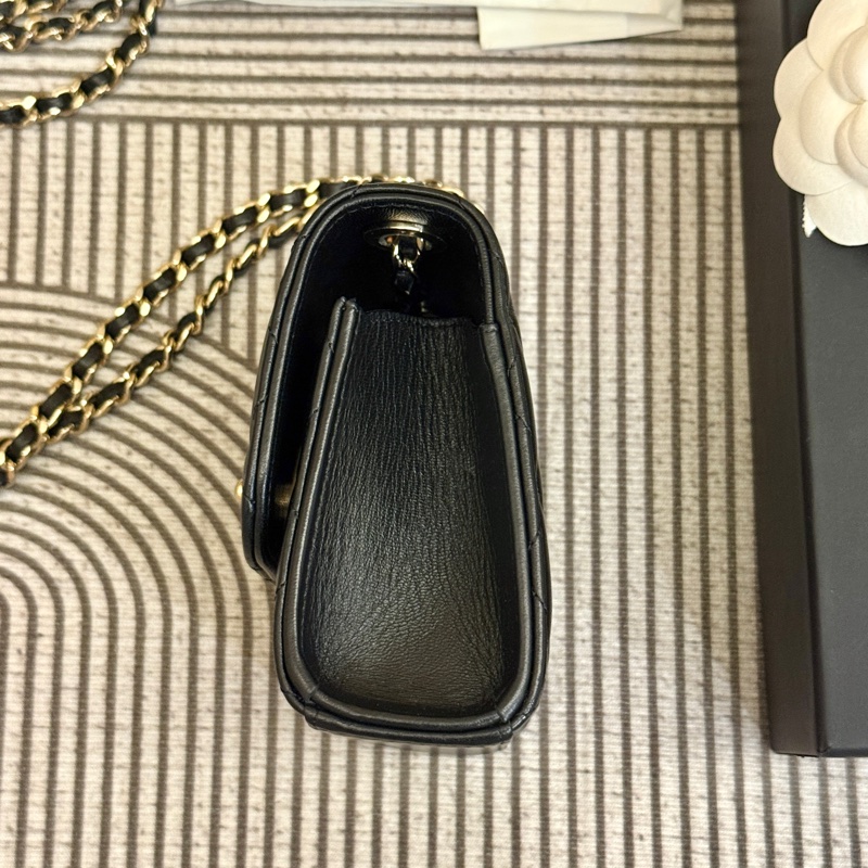 🌷迷你天菜！ Chanel 香奈兒 黑金羊皮 Trendy CC mini 保卡款-3