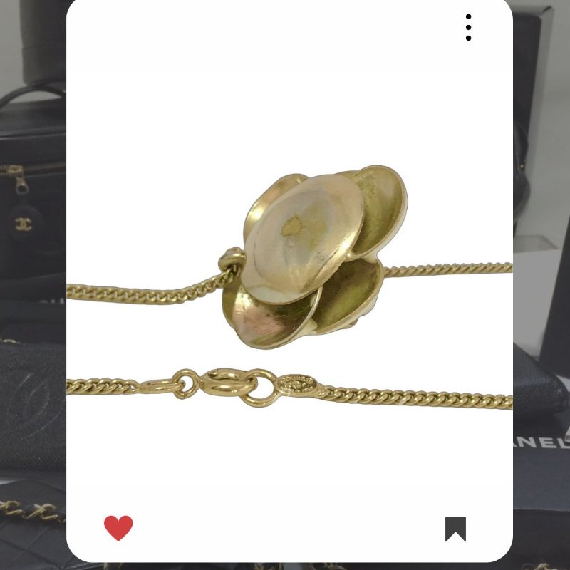 🛍️🎁 雙11🔥 11月新品上架 🔥💖 ✨復古 香奈兒 Chanel 山茶花象牙色金色項鍊 🔥 香奈兒熱賣款 香奈兒項鏈 CHANEL NECKLACE-5