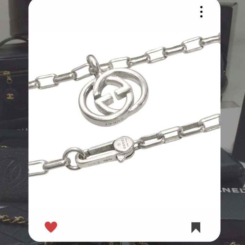 🛍️🎁 雙11🔥 11月新品上架 🔥💖 ✨GUCCI 經典CLASSIC LOGO 925純銀銀色項鏈🔥 香奈兒熱賣款 香奈兒經典款 頸鏈 CHANEL NECKLACE-5