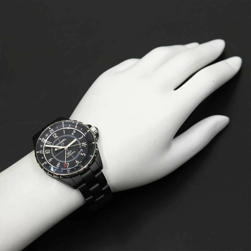 香奈兒 J12 GMT 41毫米 H3101 男士腕錶，附日期顯示，霧面黑色陶瓷錶殼，自動機械機芯-2