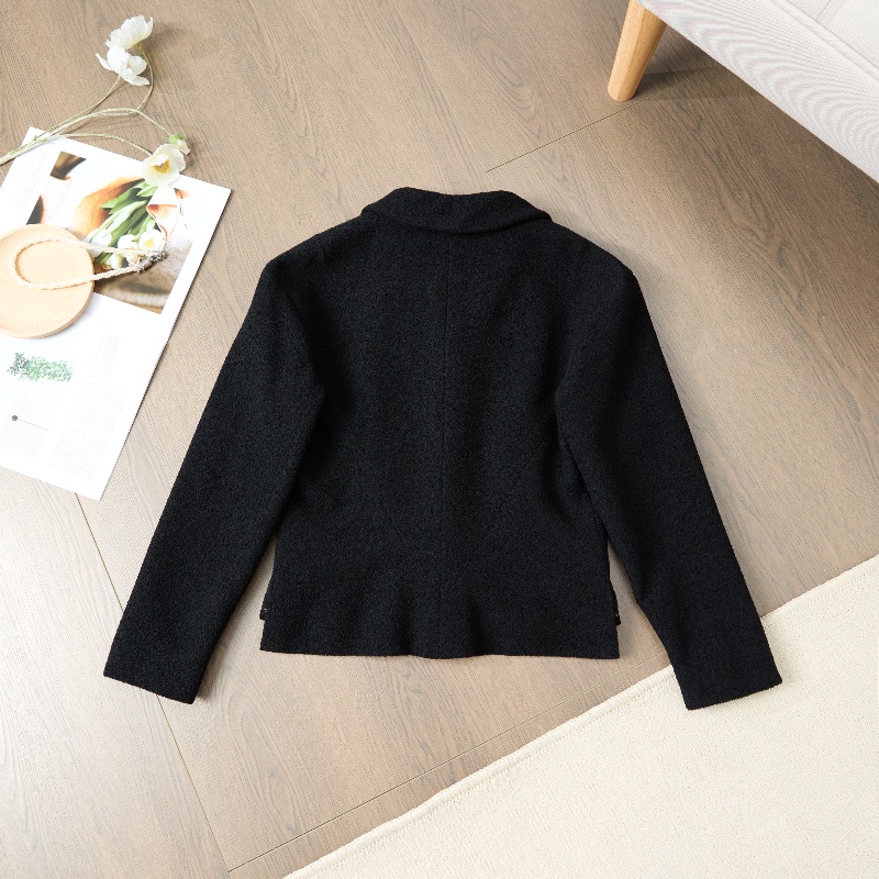 ❤️ CHANEL 經典黑色外套-9