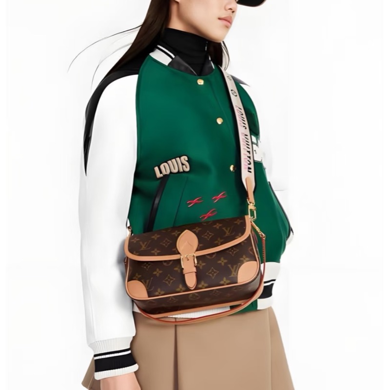 全新Louis Vuitton老花Diane法棍手提側背斜背包M45985-12