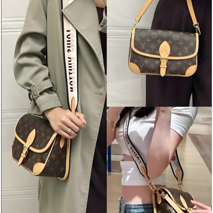 全新Louis Vuitton老花Diane法棍手提側背斜背包M45985-13