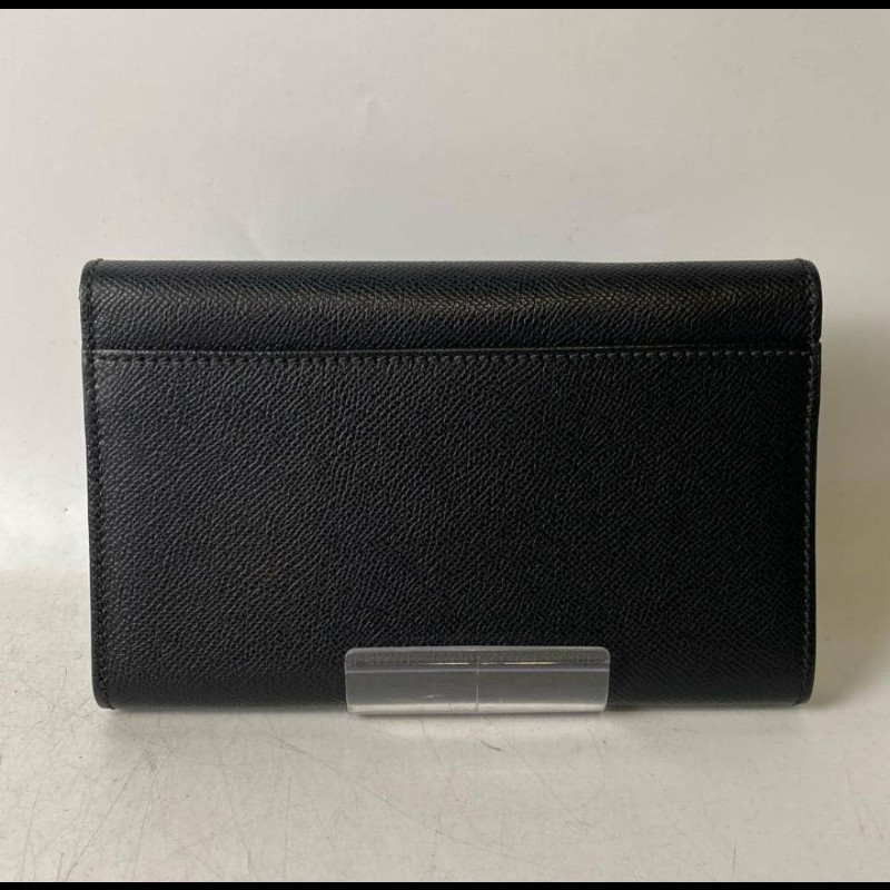 Chanel 古銅色Logo 黑色長夾-1