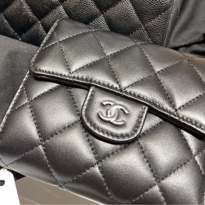 香奈兒 So Black三折短夾-1