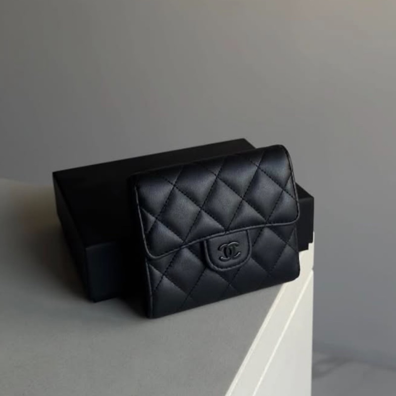 香奈兒 So Black三折短夾-4