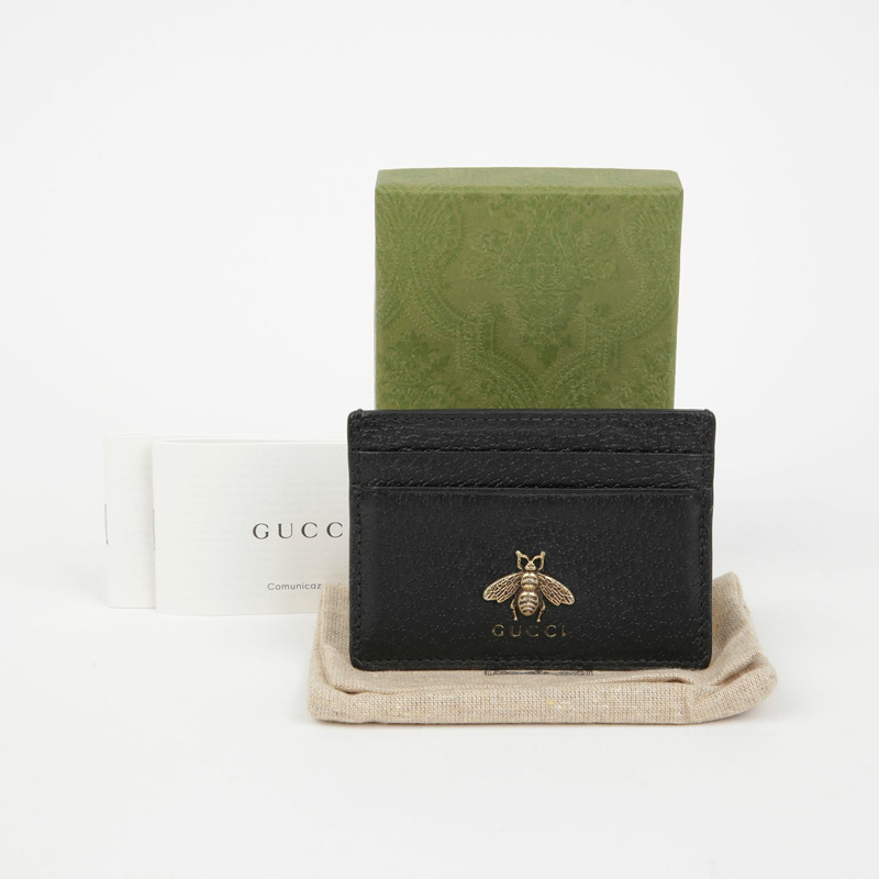 GUCCI 動物紋卡包錢包 523685-0