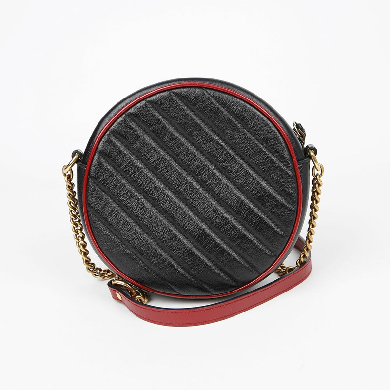 GUCCI GG Marmont 迷你圓形肩斜背包 550154-3