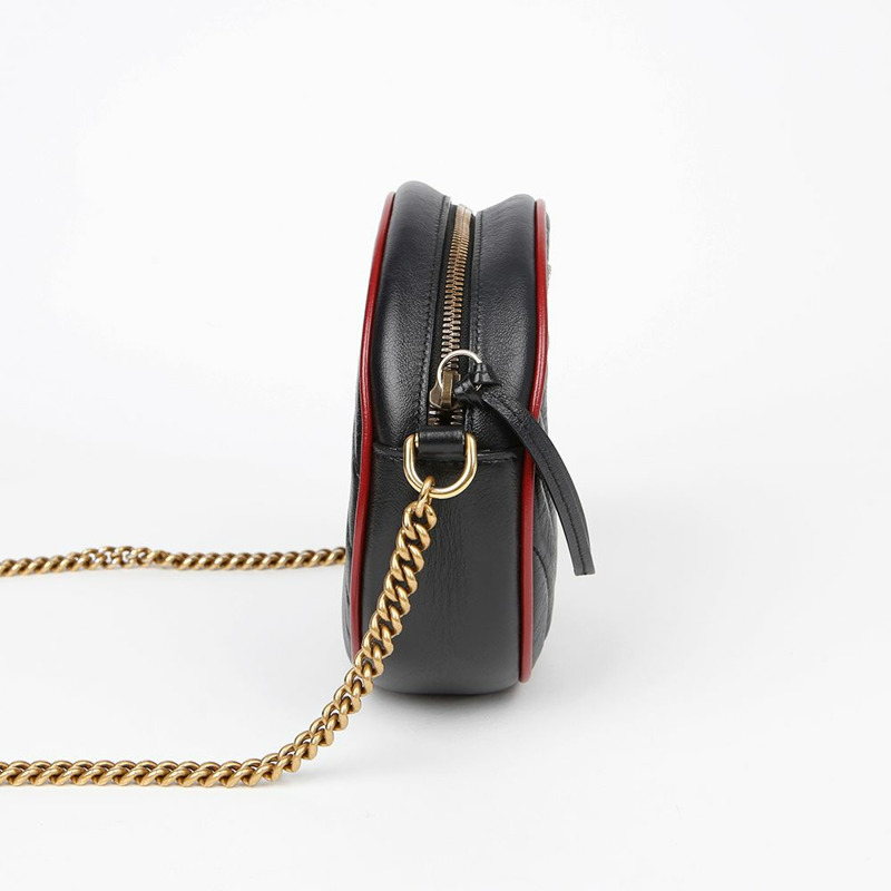 GUCCI GG Marmont 迷你圓形肩斜背包 550154-4