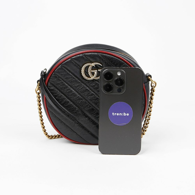 GUCCI GG Marmont 迷你圓形肩斜背包 550154-7