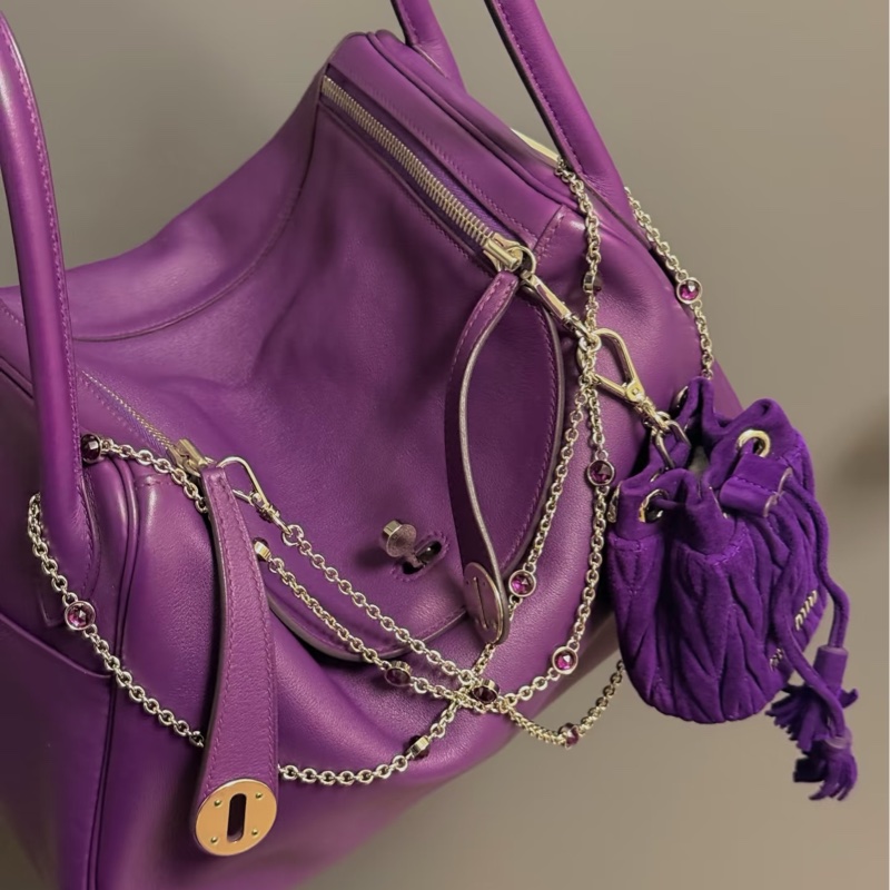 閒置帶膜🈶購證❤️ 愛馬仕 #鳶尾紫 #銀扣 #lindy30 #hermes-2