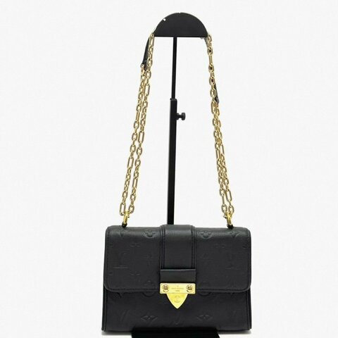 LV 黑色Saint sulpice全皮肩背斜背包21.5*14*8.5 98新配件塵袋