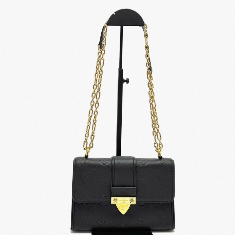 LV 黑色Saint sulpice全皮肩背斜背包21.5*14*8.5 98新配件塵袋-0