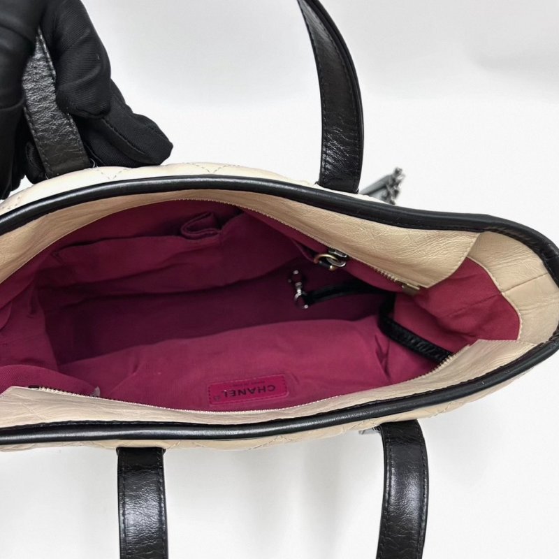 CHANEL裸粉色流浪中號托特手提肩背斜背包 28*25 98新配件塵袋-4