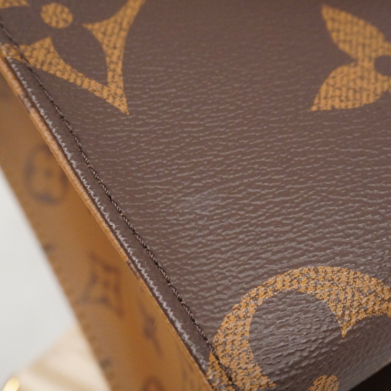 路易威登 Monogram Giant Reverse On-the-Go PM 手提包 M46373 棕色 兩用包 女士-5