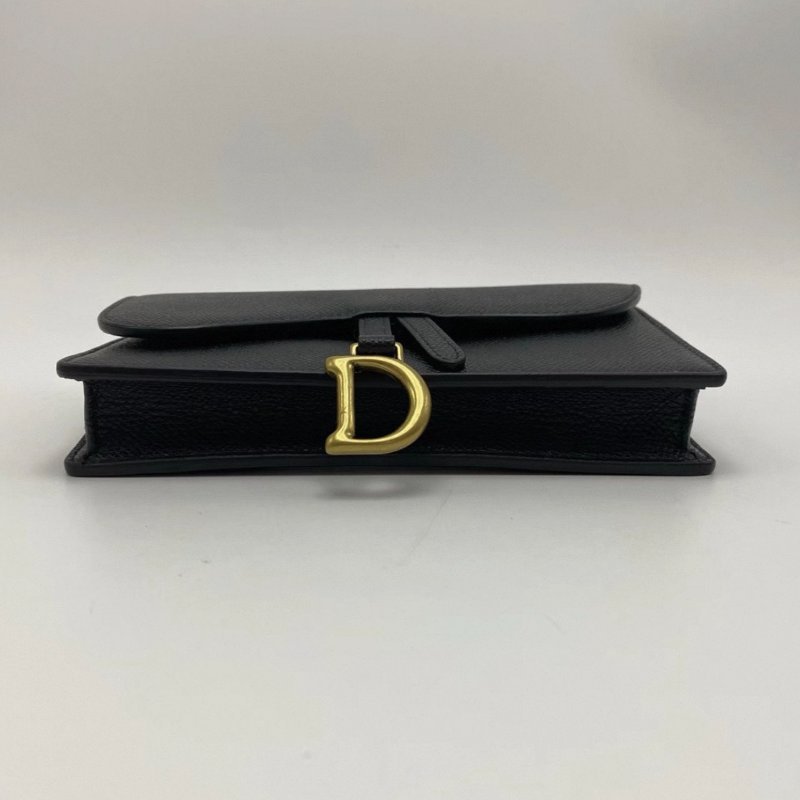 DIOR 黑金牛皮馬鞍肩背斜背腰包17*10.5*3.5 98新配件盒子塵袋吊牌-3