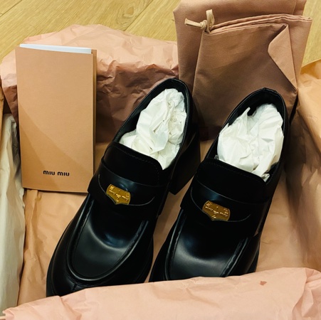 MiuMiu 金幣樂福跟鞋37號-11