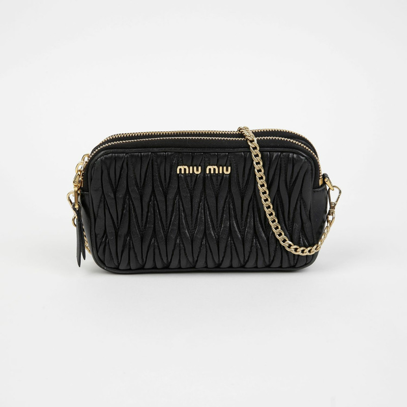 MIU MIU 5BP045 雙拉鍊斜背包-0