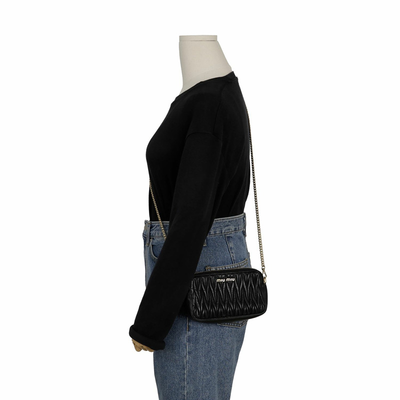 MIU MIU 5BP045 雙拉鍊斜背包-9