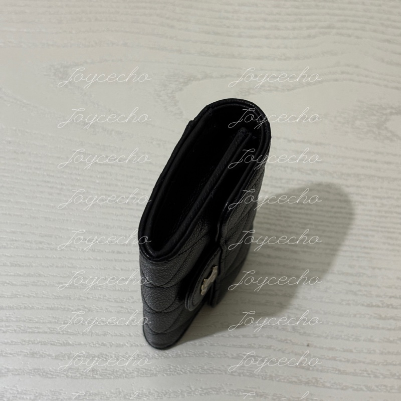 『全新全配』Chanel 香奈兒 新款CF單層拉鍊卡包 黑金單層卡包-5