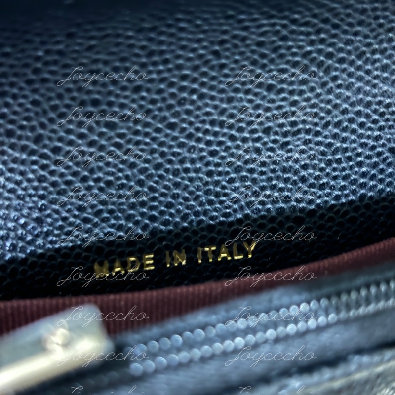 『全新全配』Chanel 香奈兒 新款CF單層拉鍊卡包 黑金單層卡包-15