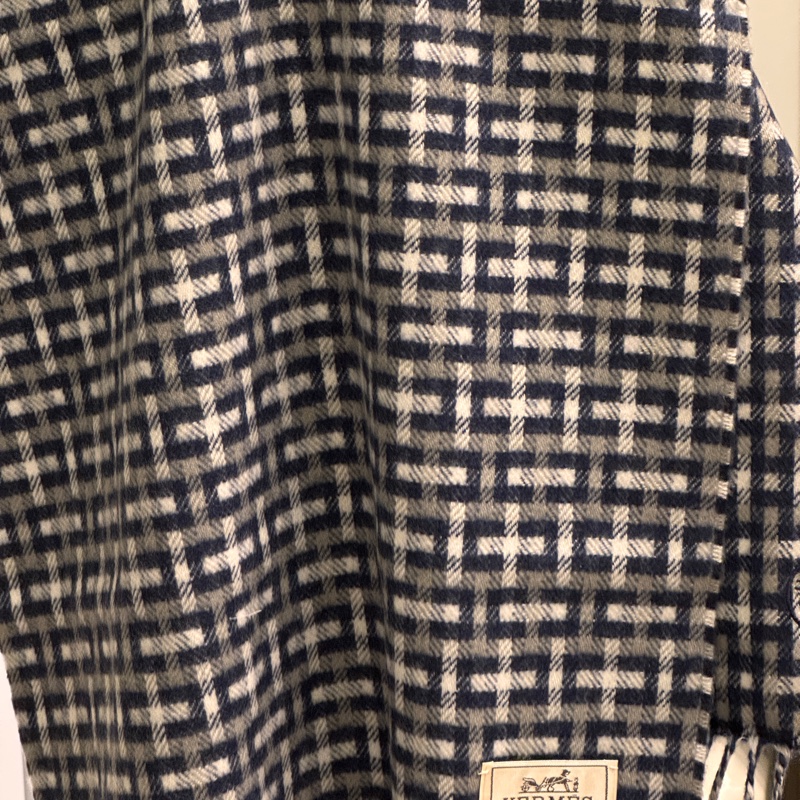 愛馬仕羊絨圍巾H滿版～（寬版）-1