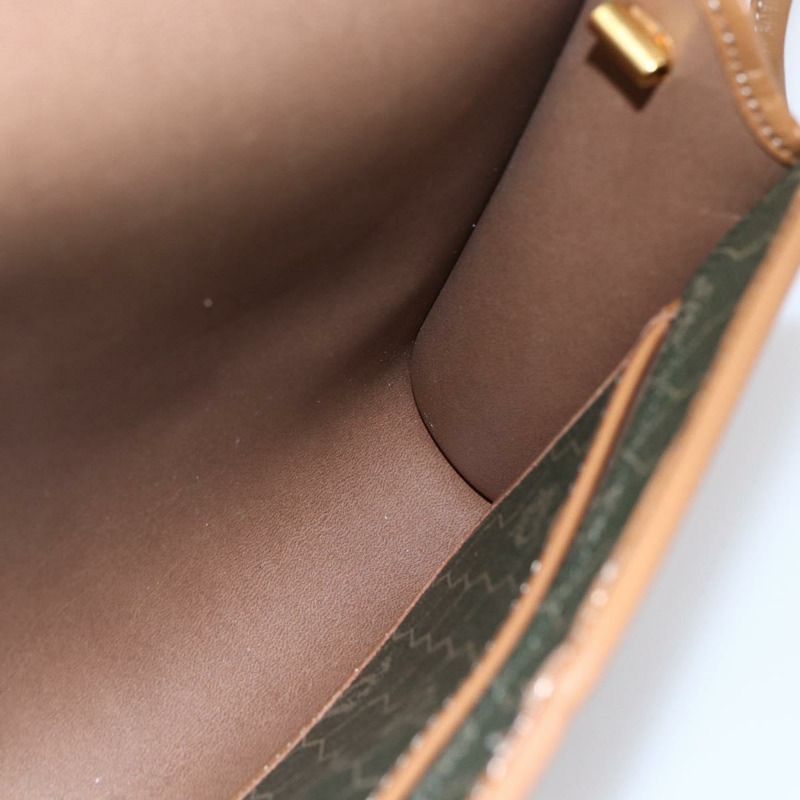 【日本直送】Christian Dior 蜂巢帆布肩背包 PVC 卡其色 金色 正品 ep11695-16