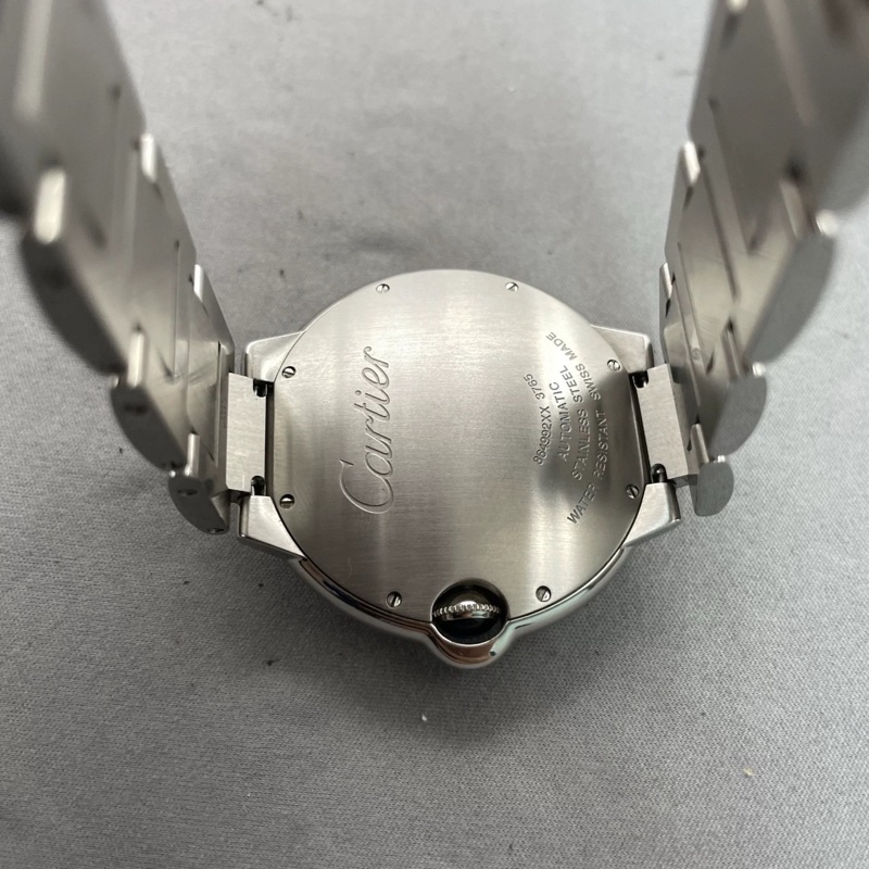 小巴黎二手名牌真品Cartier 藍氣球 42mm 男款 中性款 不鏽鋼 有保卡 已完成官網登記-17