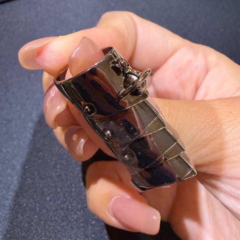 Vivienne Westwood armour 盔甲戒 XS 槍色 全新-4