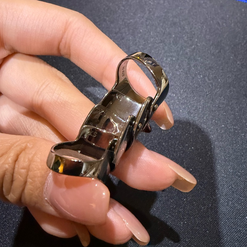 Vivienne Westwood armour 盔甲戒 XS 槍色 全新-6