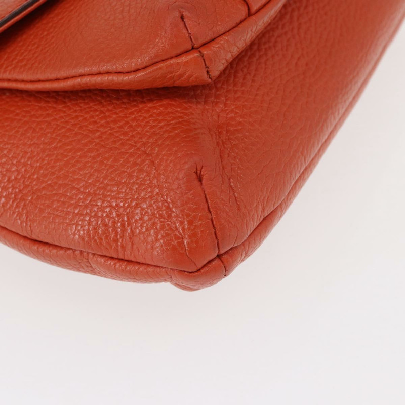 【日本直送】MCM鉚釘鏈單肩包 皮革 橙色 金色 正品 149467-8