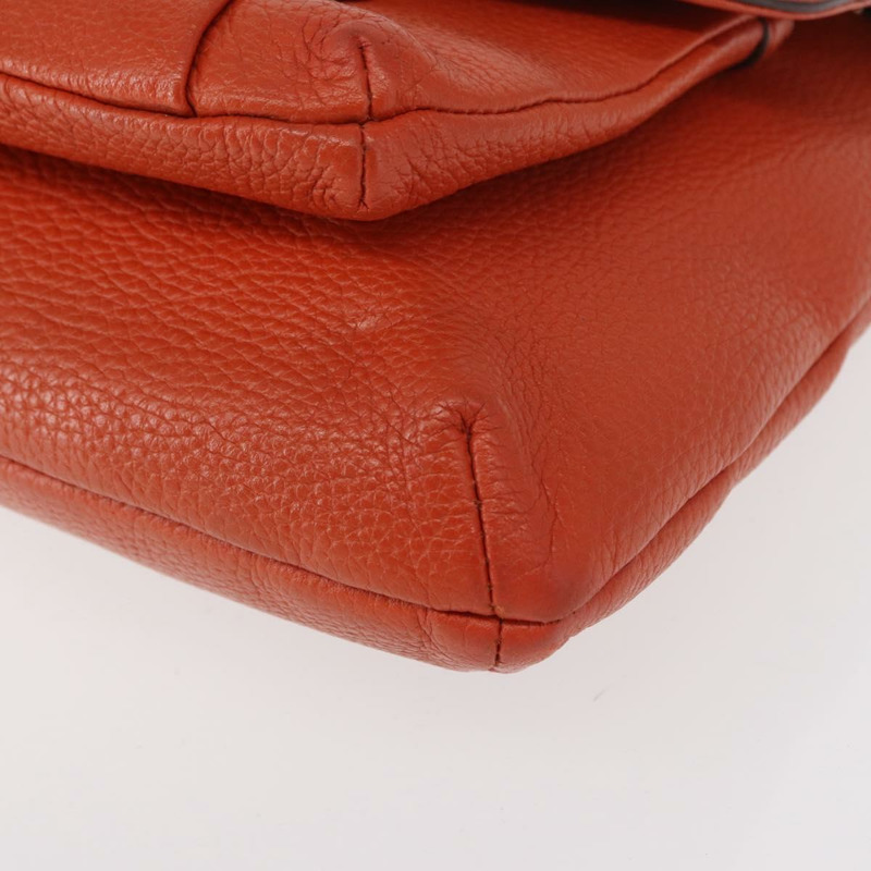 【日本直送】MCM鉚釘鏈單肩包 皮革 橙色 金色 正品 149467-13