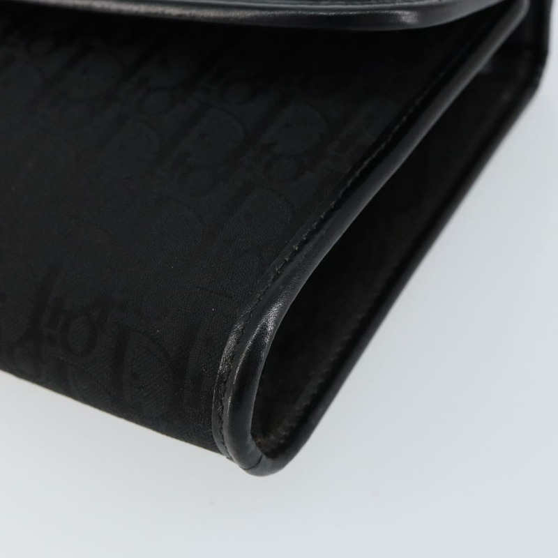 【日本直送】Christian Dior Trotter帆布手拿包 黑色金色 正品 149470-6