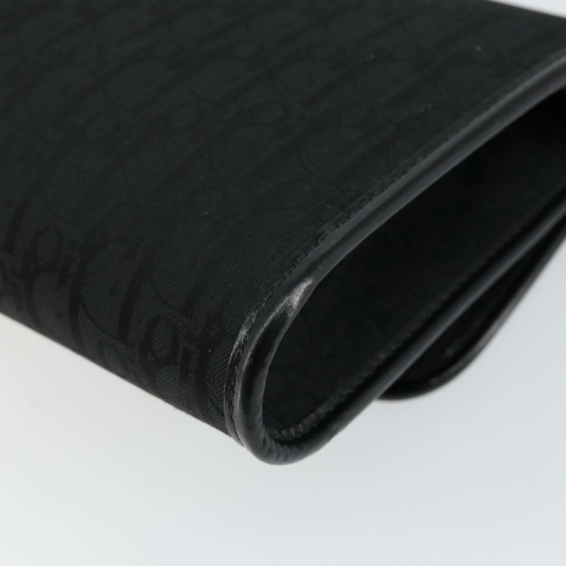 【日本直送】Christian Dior Trotter帆布手拿包 黑色金色 正品 149470-14