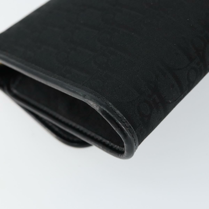 【日本直送】Christian Dior Trotter帆布手拿包 黑色金色 正品 149470-15