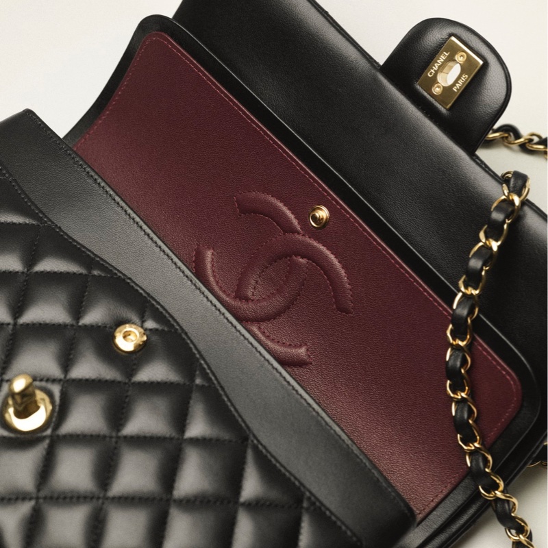 (全新大全配)chanel香奈兒cf25羊皮 黑色-3