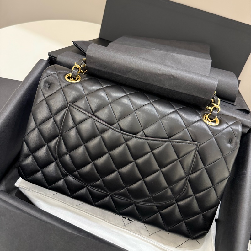 (全新大全配)chanel香奈兒cf25羊皮 黑色-5