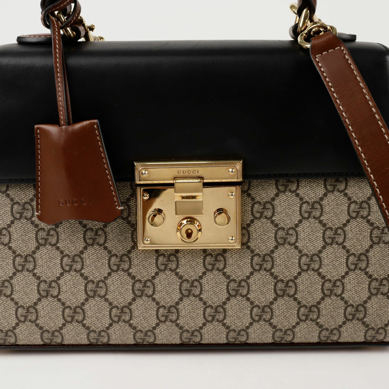 GUCCI 槳形鎖扣小號頂部提把手提單肩包 453188-1