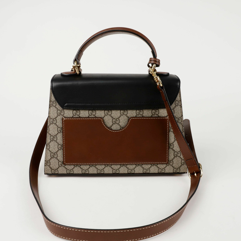 GUCCI 槳形鎖扣小號頂部提把手提單肩包 453188-3