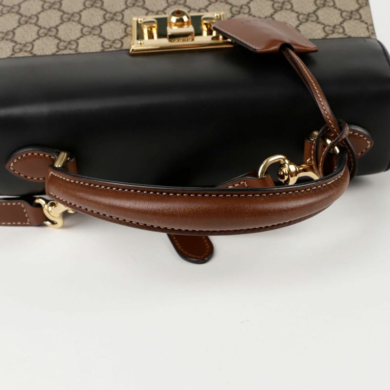 GUCCI 槳形鎖扣小號頂部提把手提單肩包 453188-5