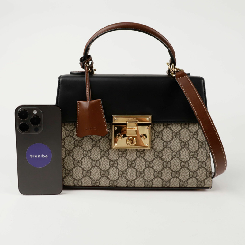 GUCCI 槳形鎖扣小號頂部提把手提單肩包 453188-9