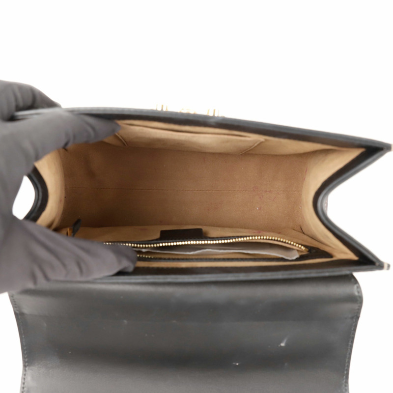 GUCCI 槳形鎖扣小號頂部提把手提單肩包 453188-11