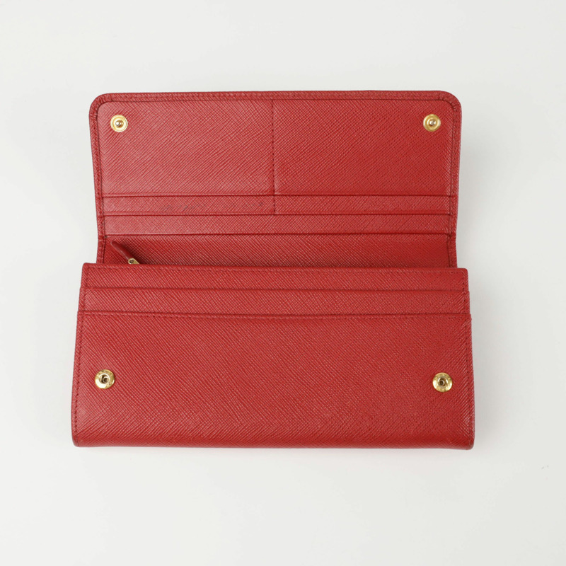PRADA 1M1132 金屬Logo長錢包-10