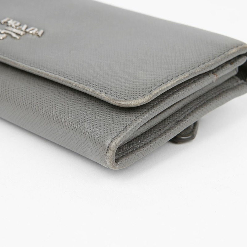 PRADA 1M1132 金屬Logo長錢包-7