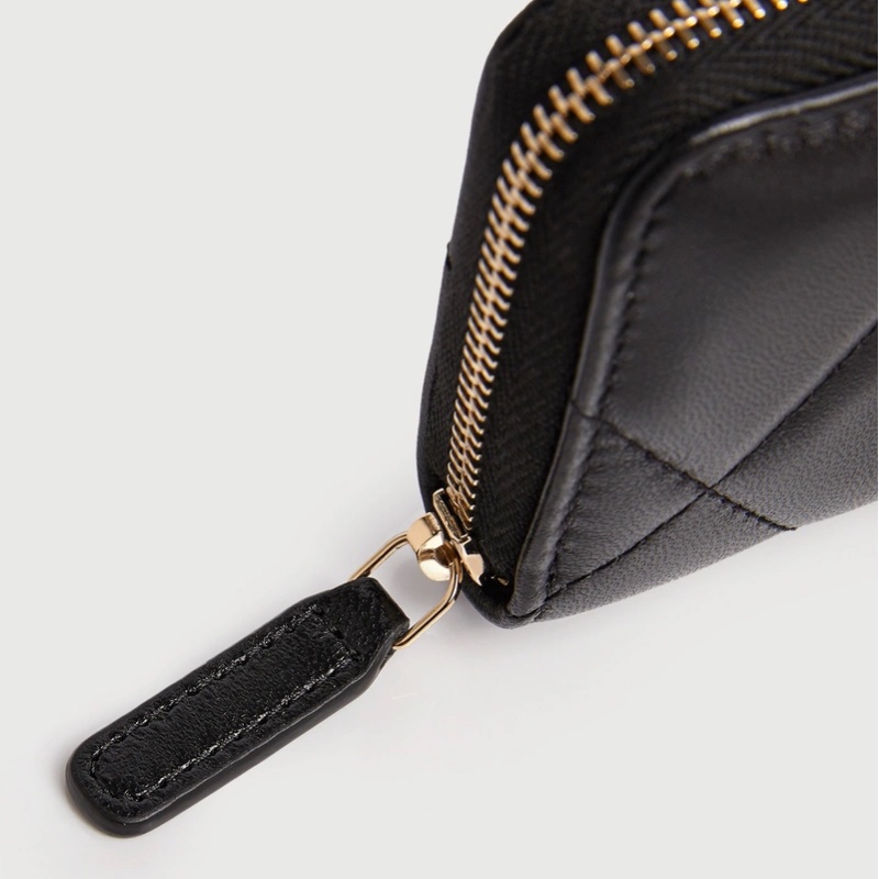 Chanel Chanel 19系列經典金屬菱紋小羊皮拉鍊零錢包-4