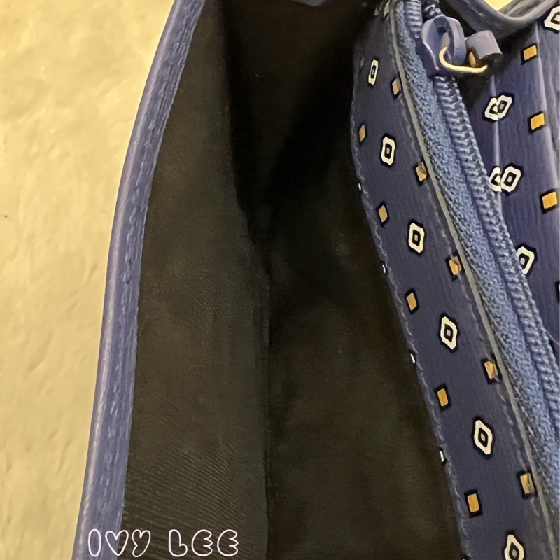 GUCCI 古馳 256348 互扣式掀蓋 長皮夾 藍色皮革 長夾 正品 二手精品-9