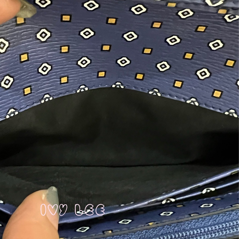 GUCCI 古馳 256348 互扣式掀蓋 長皮夾 藍色皮革 長夾 正品 二手精品-12