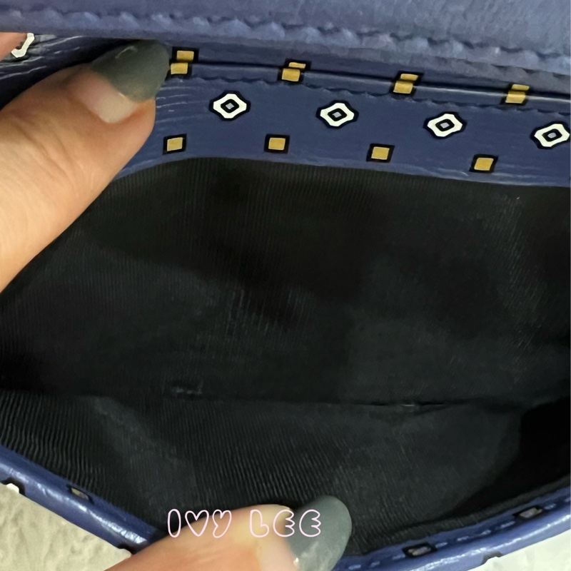 GUCCI 古馳 256348 互扣式掀蓋 長皮夾 藍色皮革 長夾 正品 二手精品-14